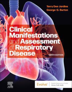 Front cover of Clinical Manifestations and Assessment of Respiratory Disease 9th Edition Test Bank PDF by Terry Des JardinsF