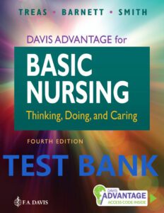 Product graphic for the Basic Nursing: Thinking, Doing, and Caring 4th Edition test bank by Treas, Barnett, and Smith