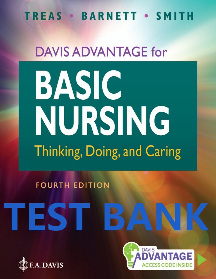 Product graphic for the Basic Nursing: Thinking, Doing, and Caring 4th Edition test bank by Treas, Barnett, and Smith