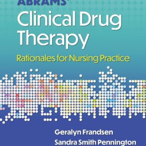 cover image for Abrams clinical drug therapy 13th edition test bank