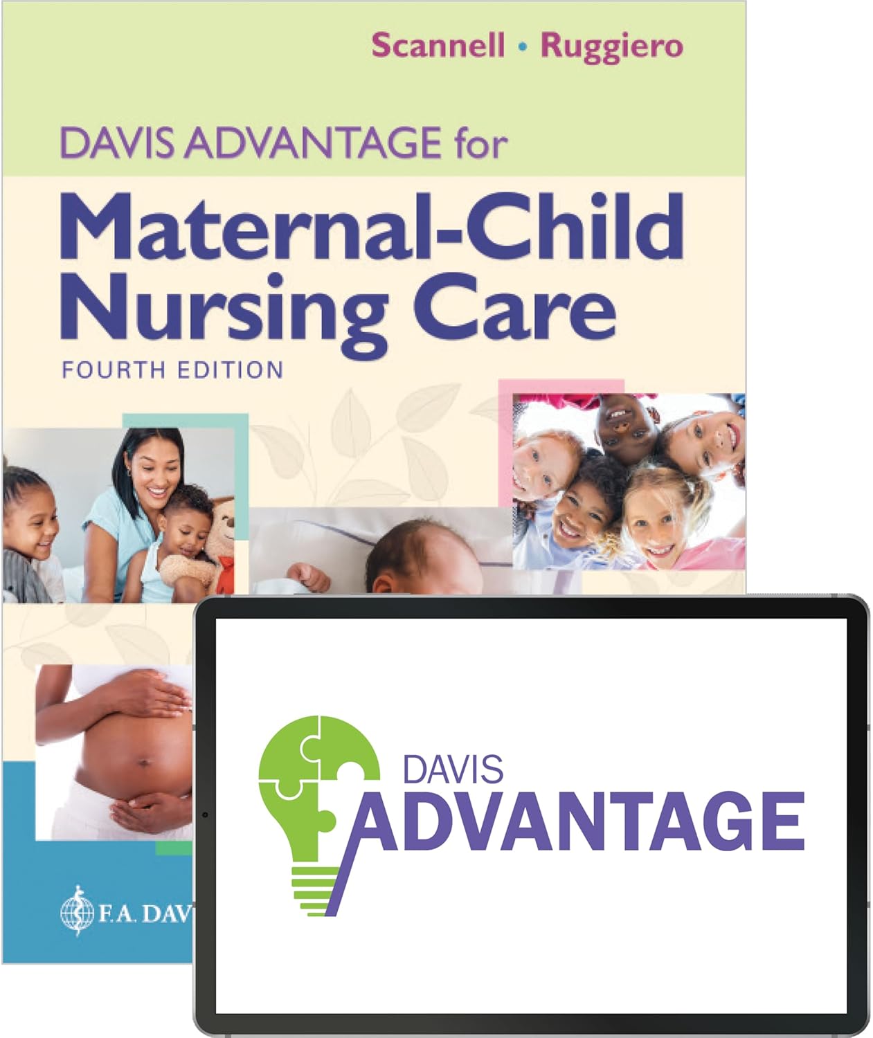 Davis Advantage for Maternal-Child Nursing Care 4th edition test bank cover (Scannell Ruggiero)