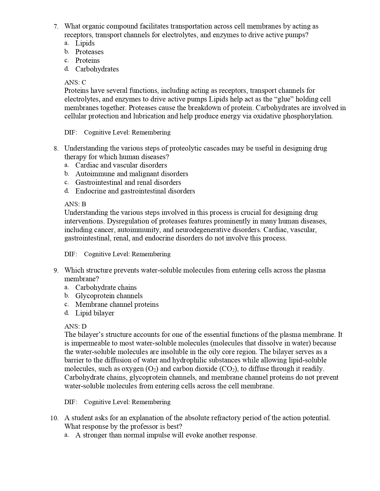 Sample multiple-choice questions with answers and rationales – McCance & Huether Pathophysiology 9th Edition test bank